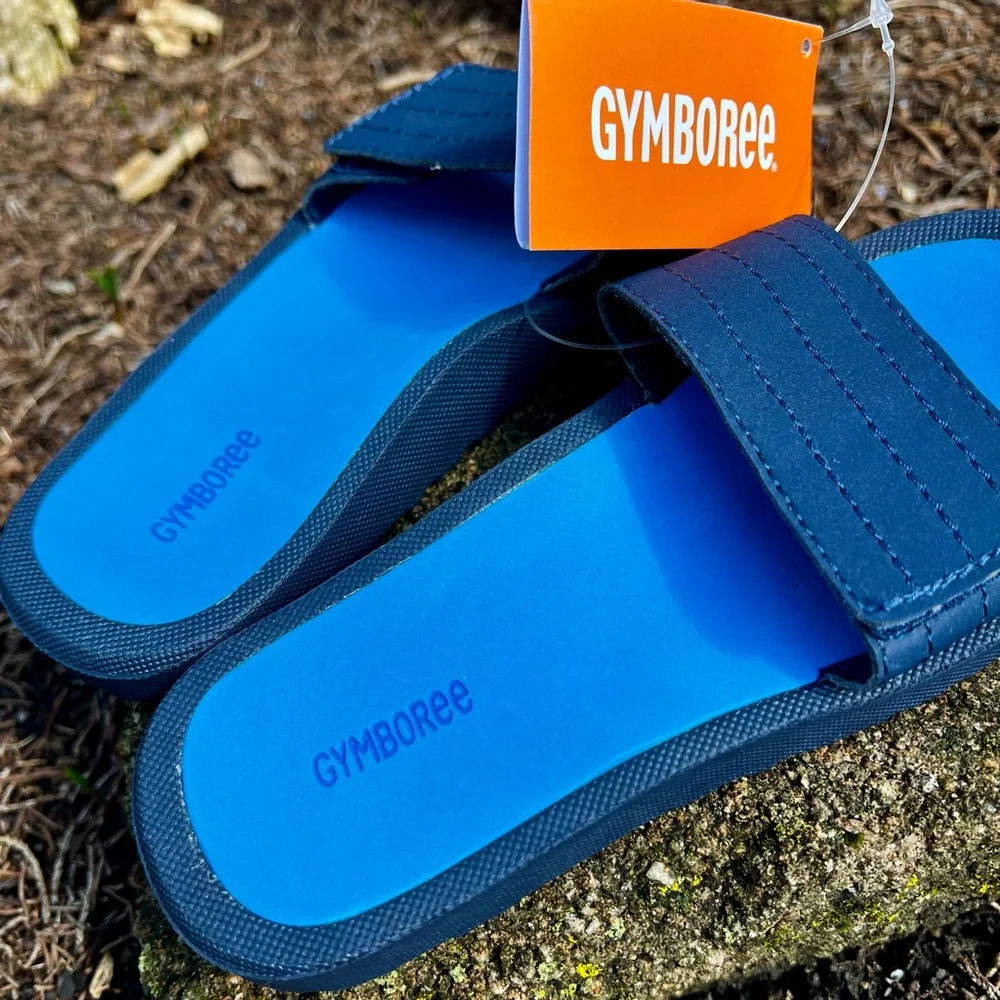 NWT Boys Gymboree Sandal beach summer Flip flop blue Velcro adjustable straps 13